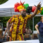 Audience members were able to participate in the performance by Anansi Beat at Wilsonville's Juneteenth celebration on Thursday, June 19. (Krista Kroiss/Wilsonville Spokesman)
