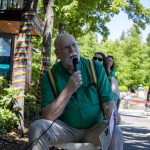 Keynote speaker Robin Will, a member of the Oregon Queer History Collective, spoke on the history of the LGBTQ+ community during the event. (Krista Kroiss/Wilsonville Spokesman)